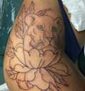 Lion Hip Tattoo