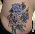 Purple Rose Hip Tattoo