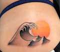 Ocean Hip Tattoo