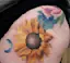 Watercolor Sunflower Hip Tattoo-placeholder