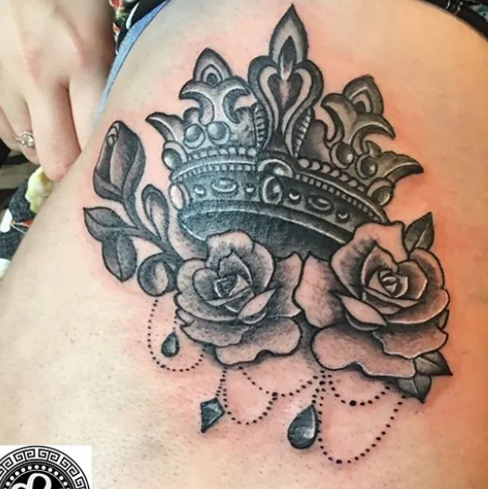 Crown Hip Tattoo