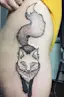 Outline Fox Hip Tattoo-placeholder