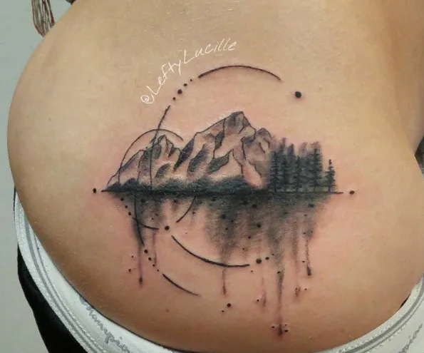 Mountain Hip Tattoo
