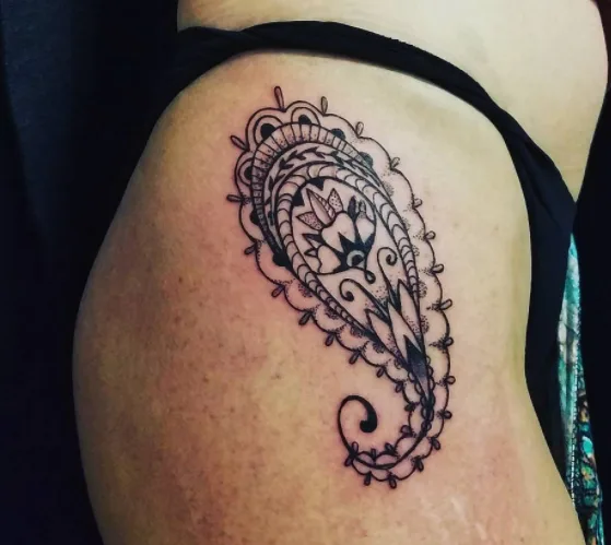 Paisley Hip Tattoo
