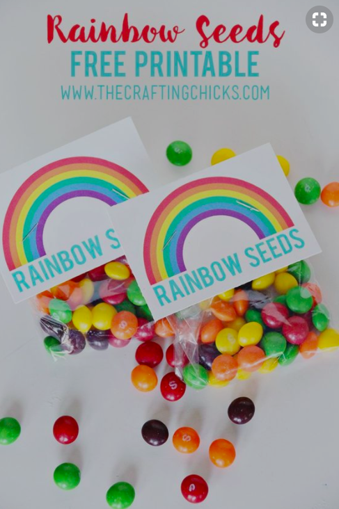 rainbow baby shower favors