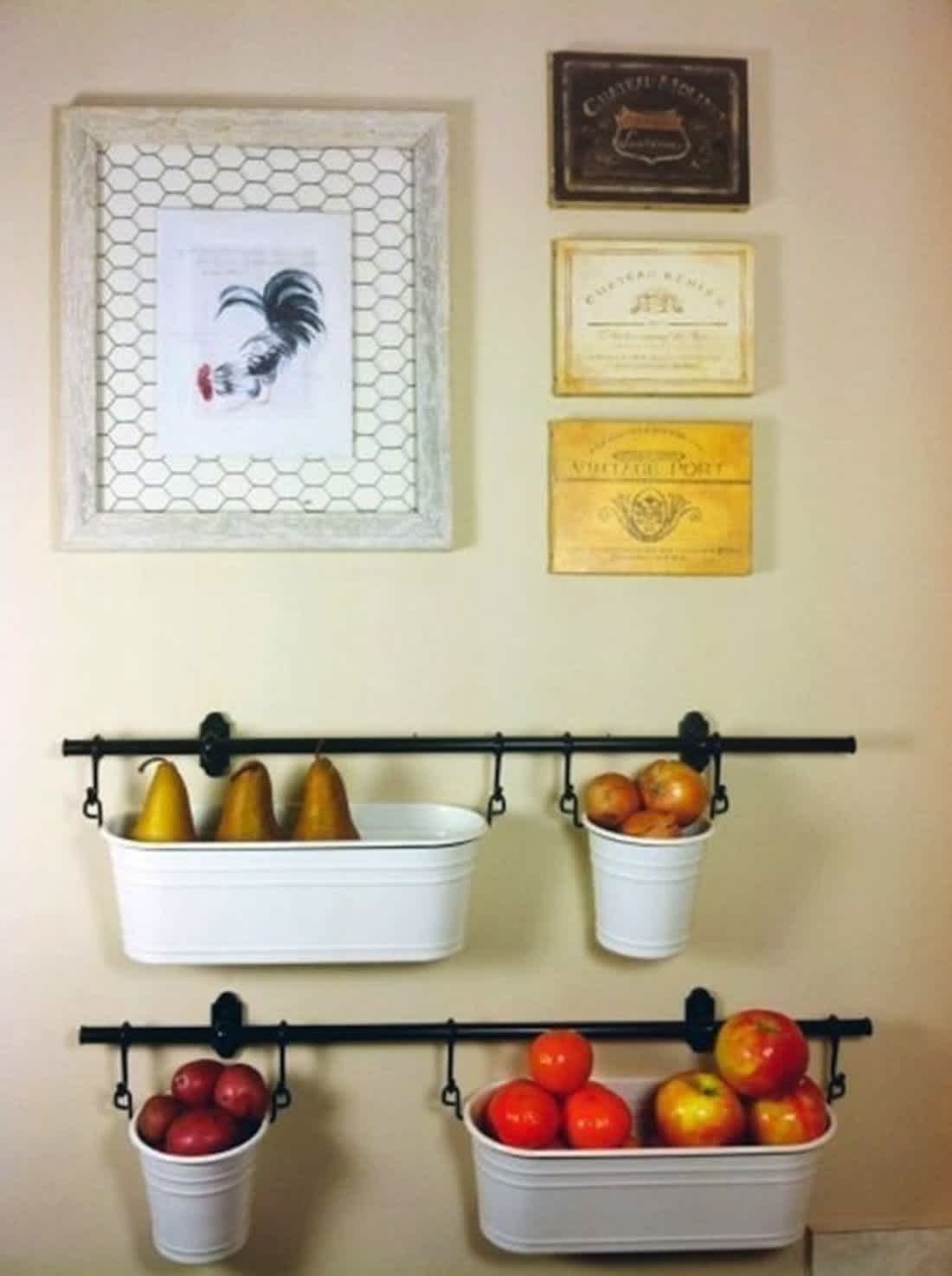 Pail Storage for Kitchen Wall