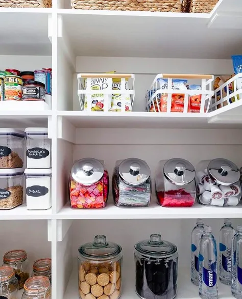 Candy Jars as Pantry Storage