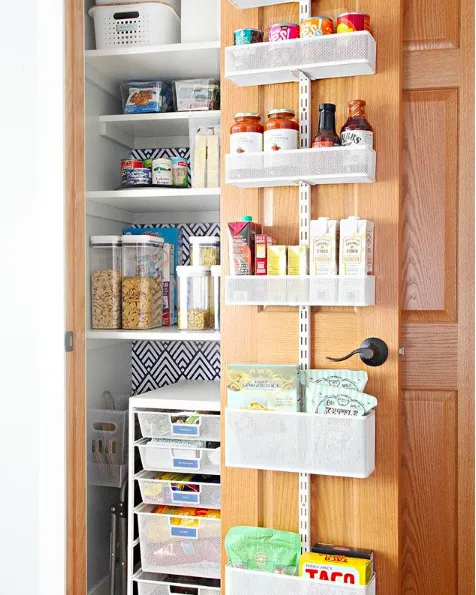 Behind-the-Door Shelving for Pantry