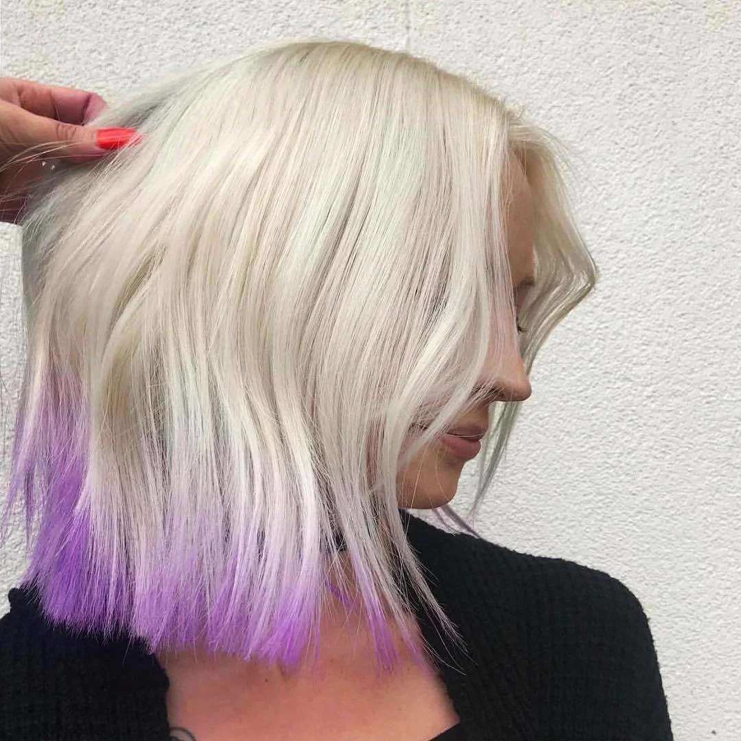 Purple Tips Hair Color