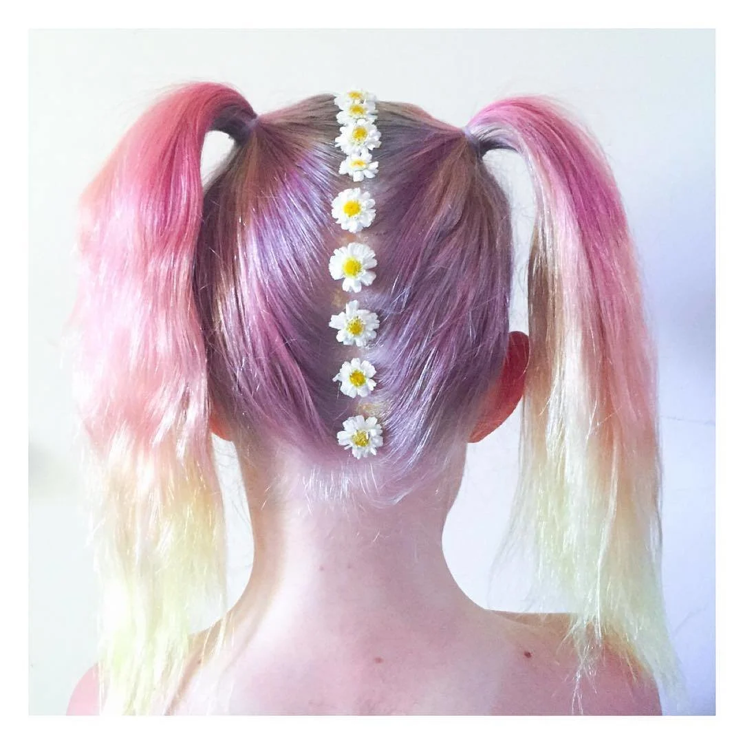 Purple-Pink-Blonde Hair Color