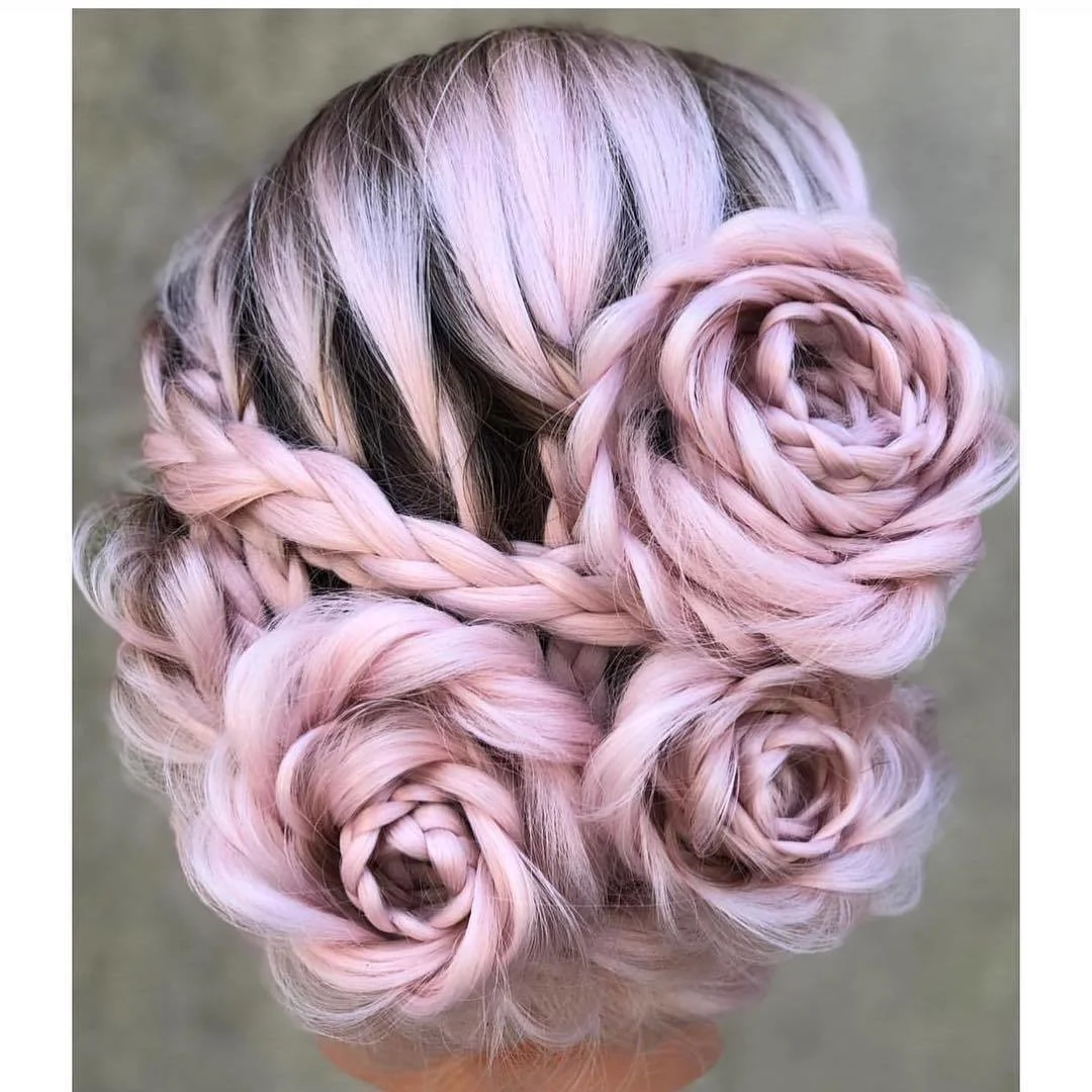 Rosy Pink Hair Color