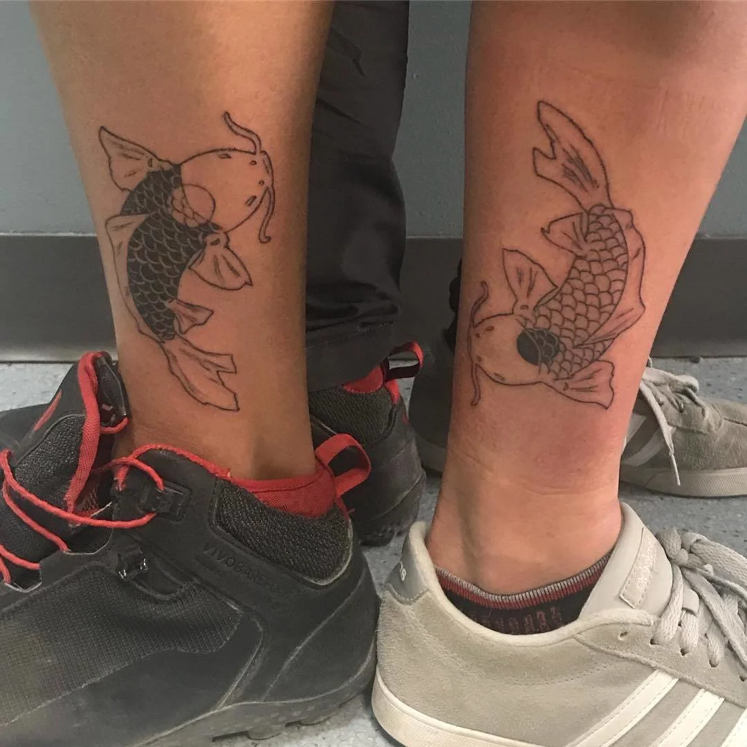 Koi Fish Father-Daughter Tattoos