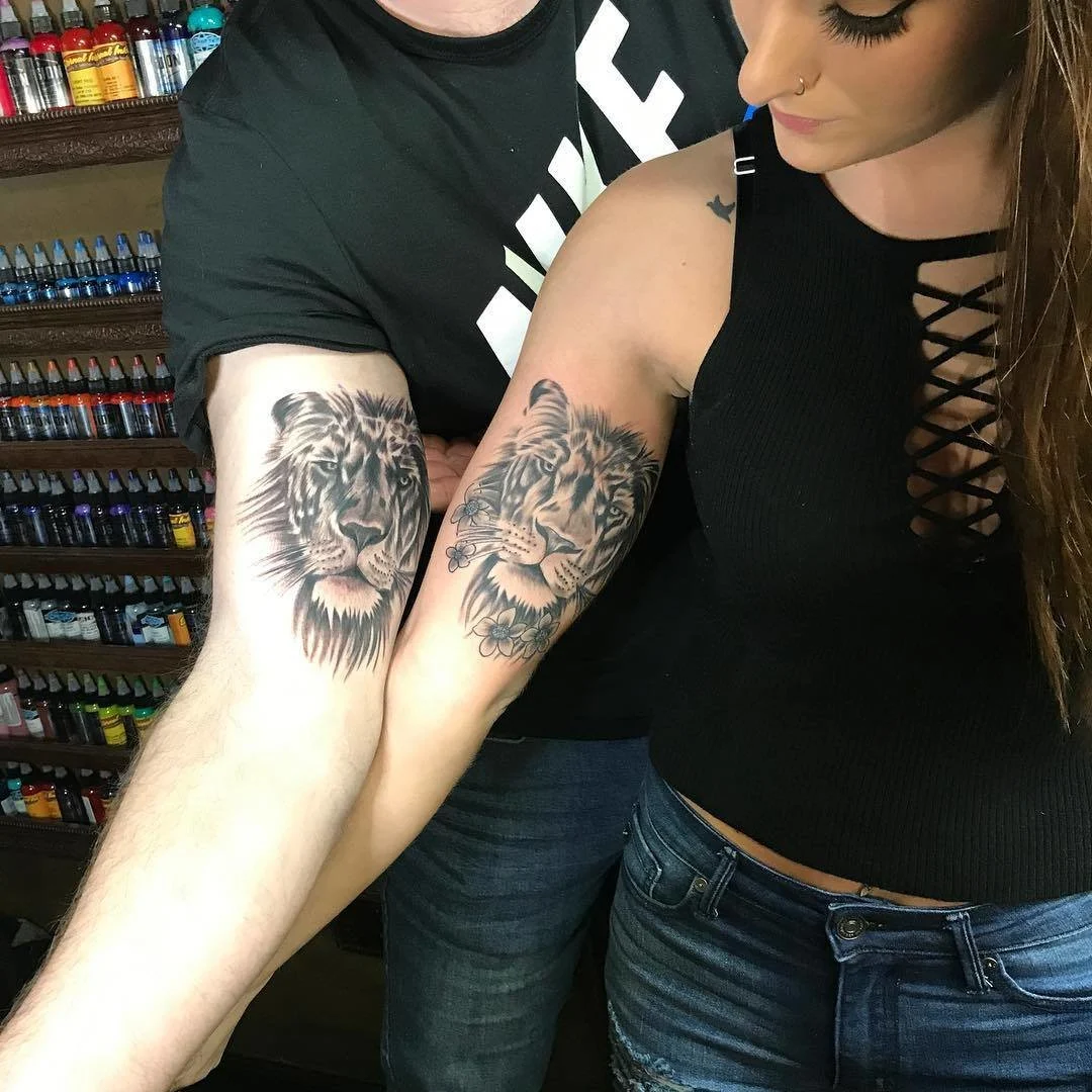 Lion Father-Daughter Tattoos