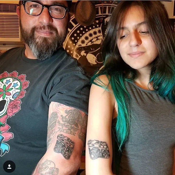 Camera Father-Daughter Tattoos