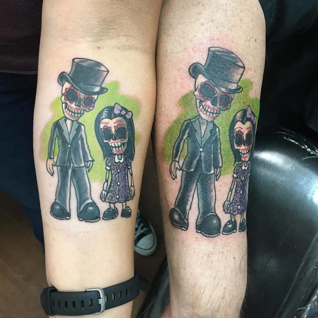 Day of the Dead Father-Daughter Tattoos