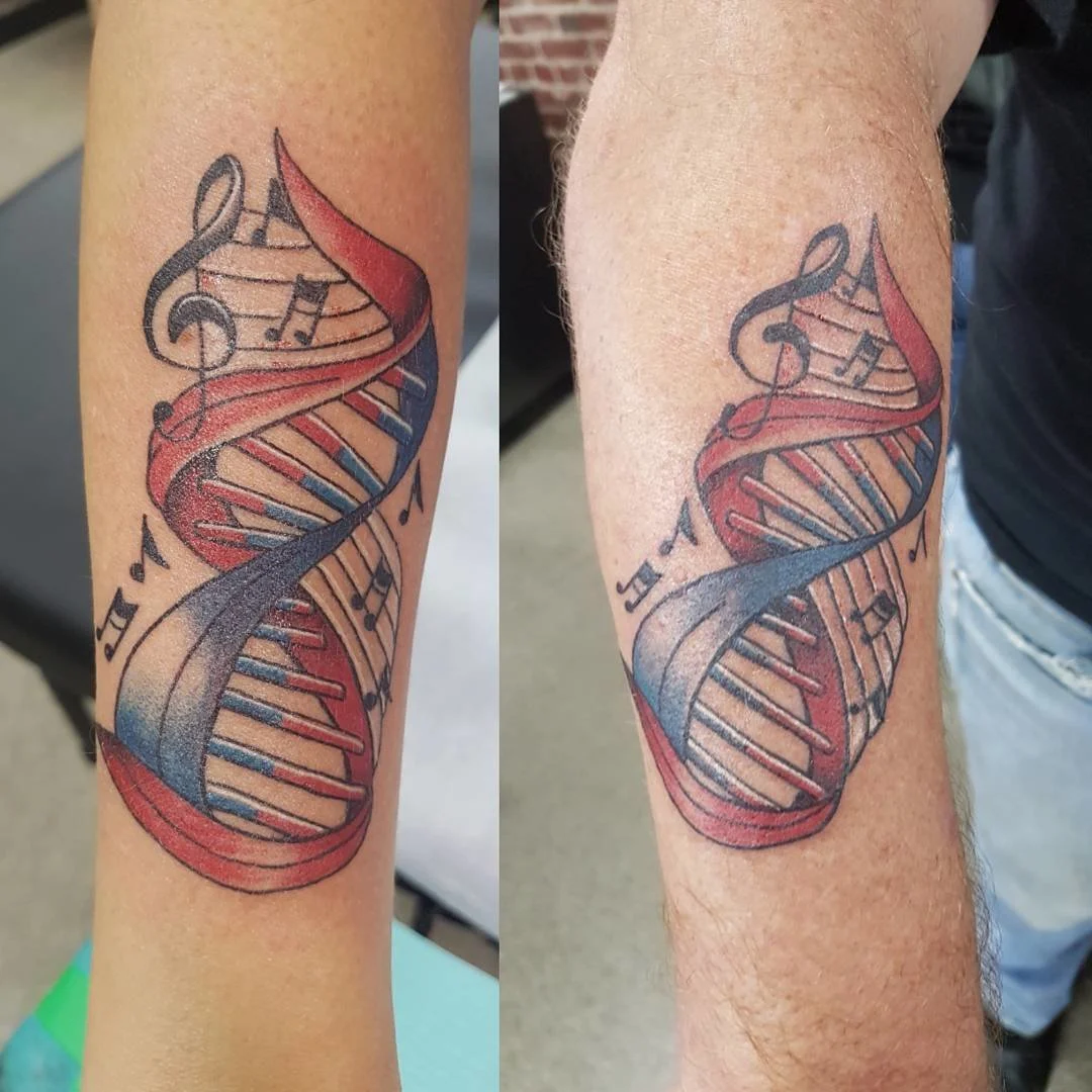 Music Notes Father-Daughter Tattoo