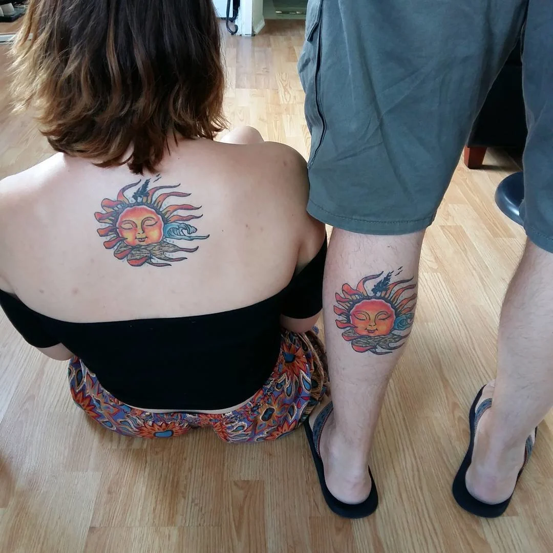 Beach Father-Daughter Tattoos