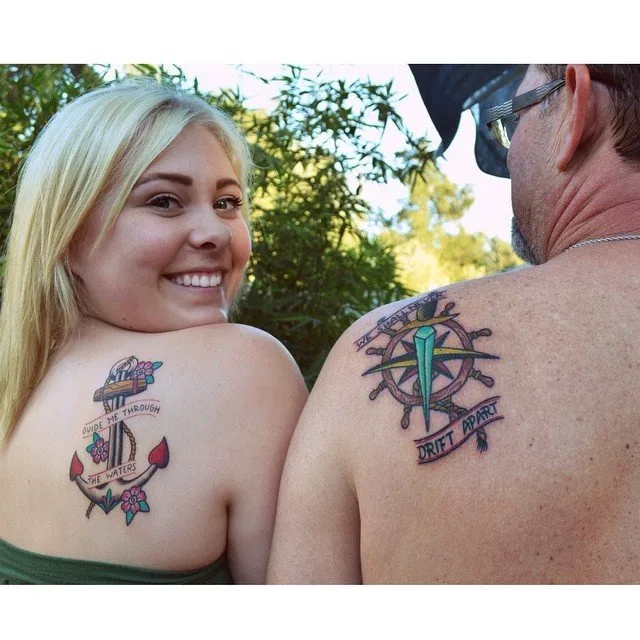 Sailing Father-Daughter Tattoos