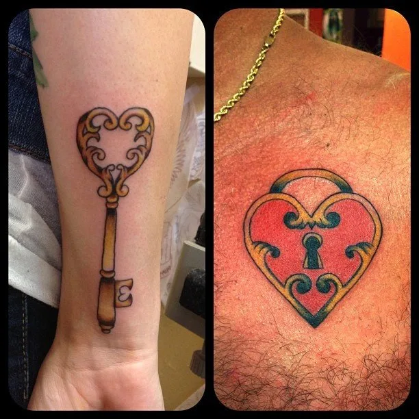 Lock & Key Father-Daughter Tattoo