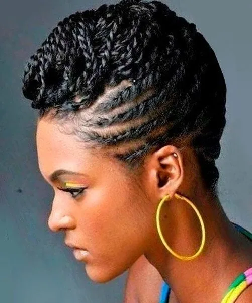 Mini Two Strand Twist Updo Protective Style