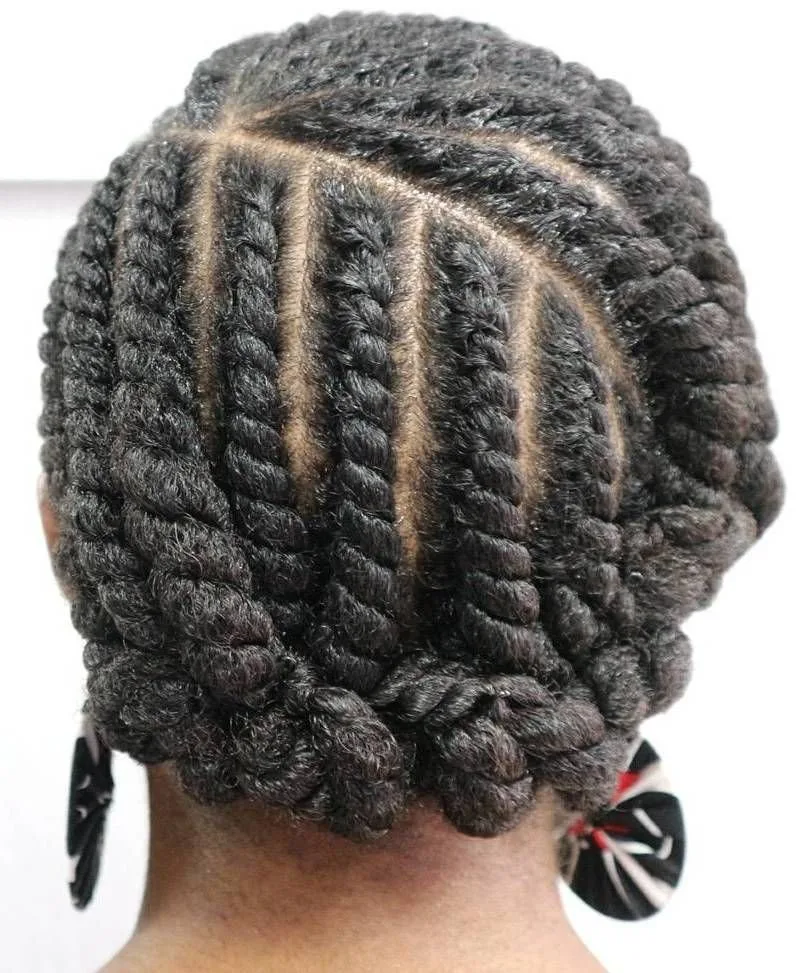 Flat Twist Updo Protective Style