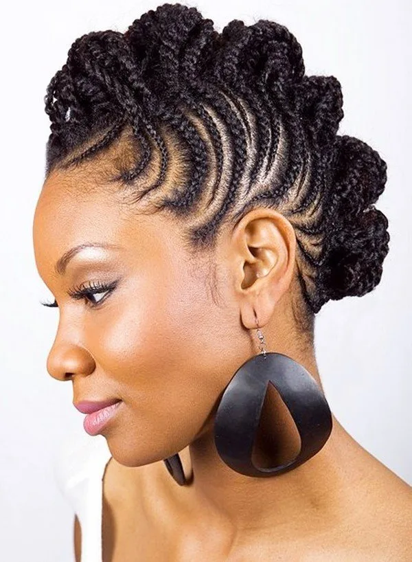 Cornrow Mohawk Protective Style