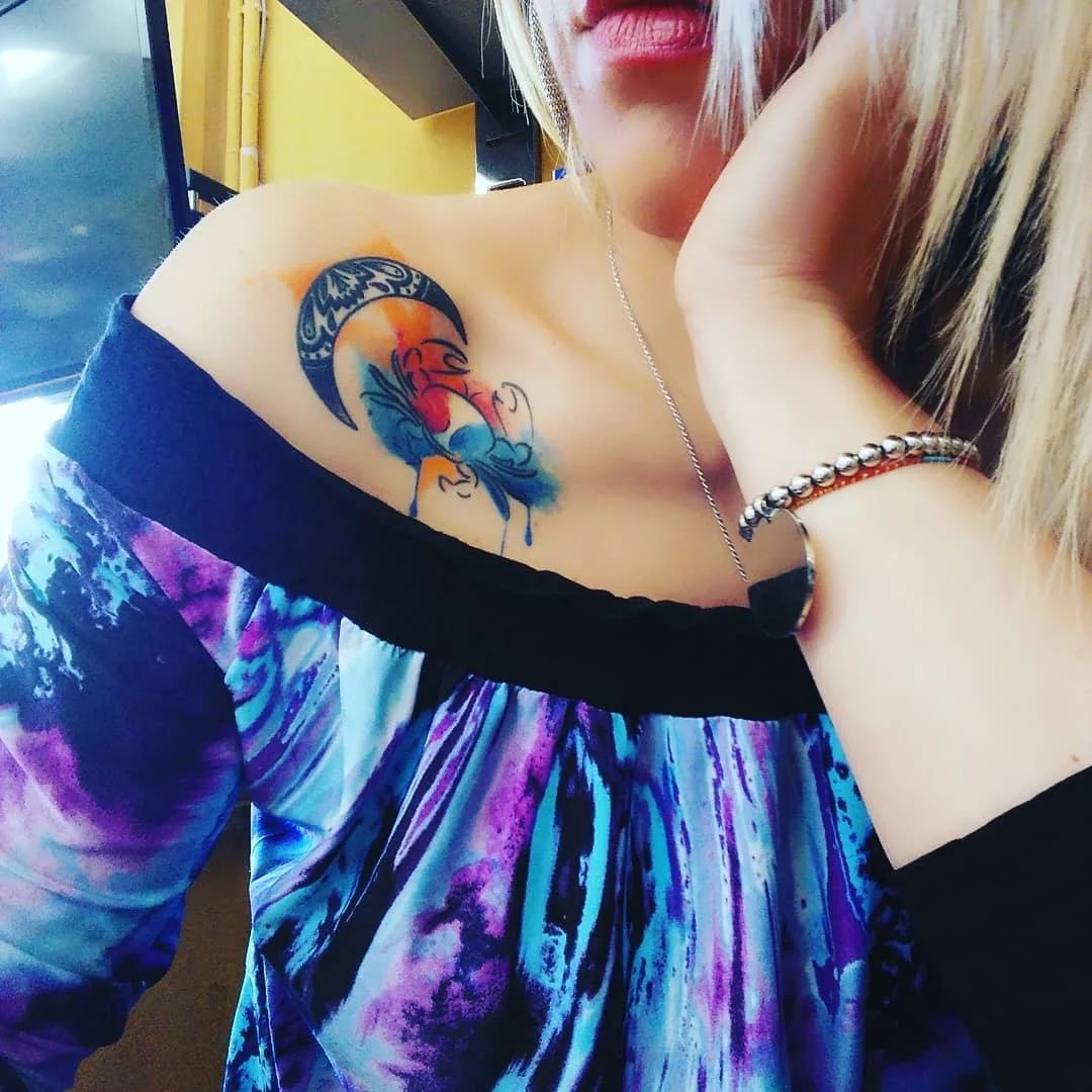 Colorfully Detailed Zodiac Tattoo