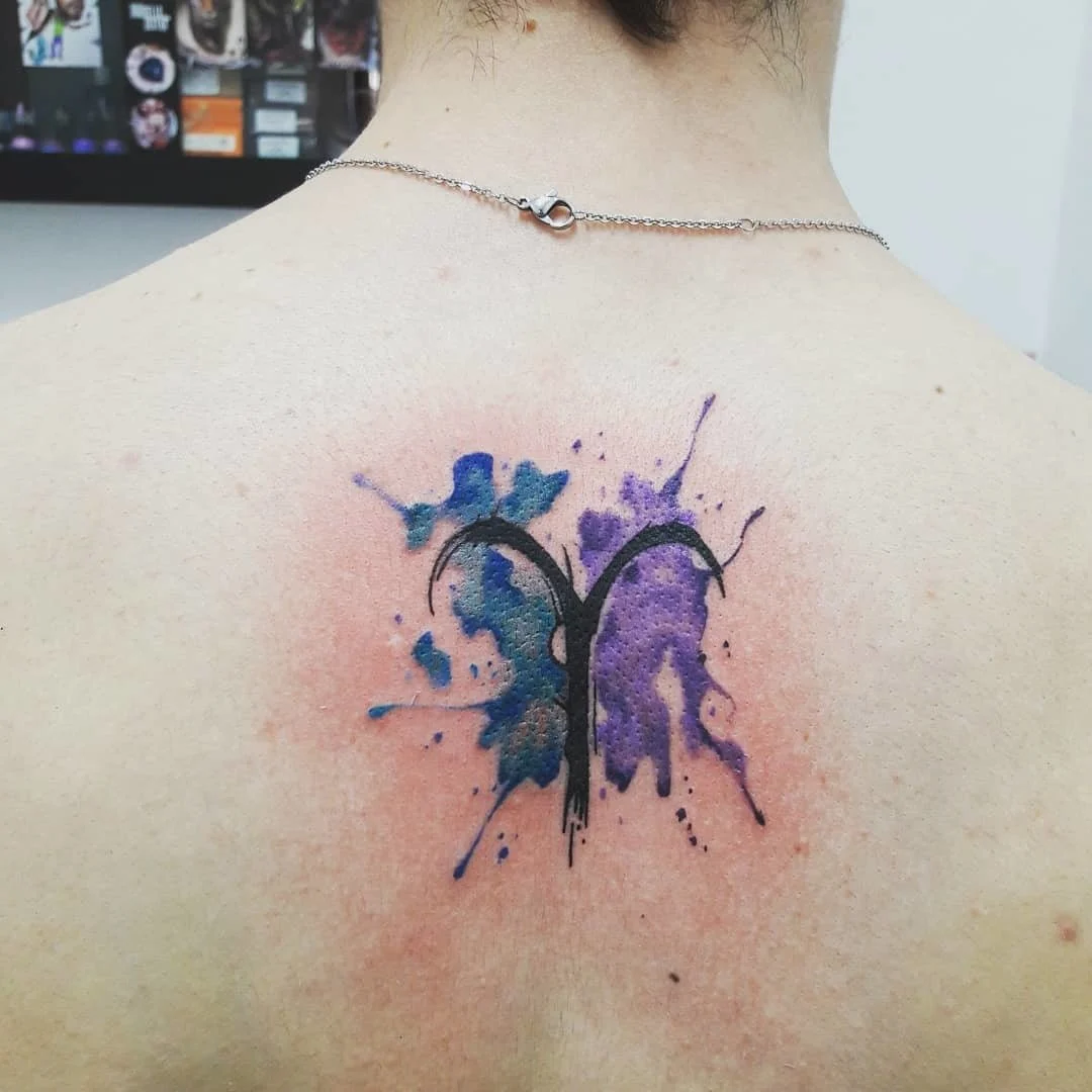 Watercolor Symbol Zodiac Tattoo