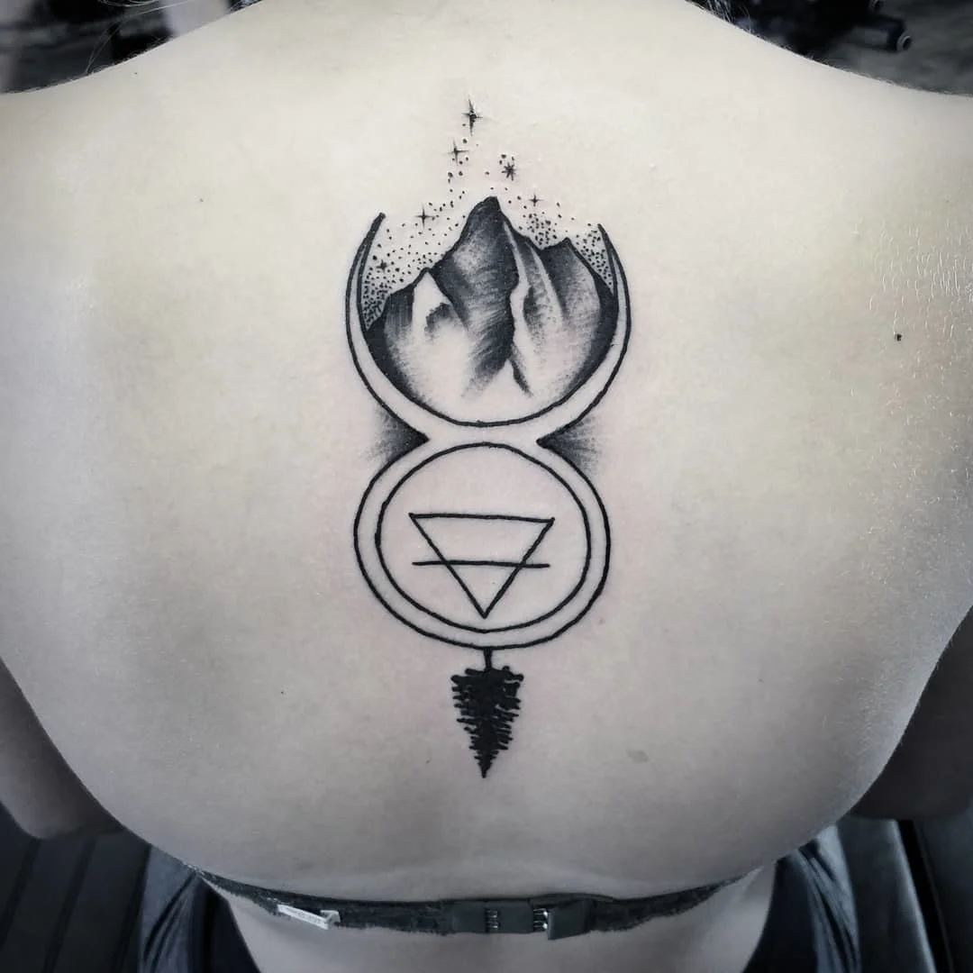 Natural Landscape Zodiac Tattoo