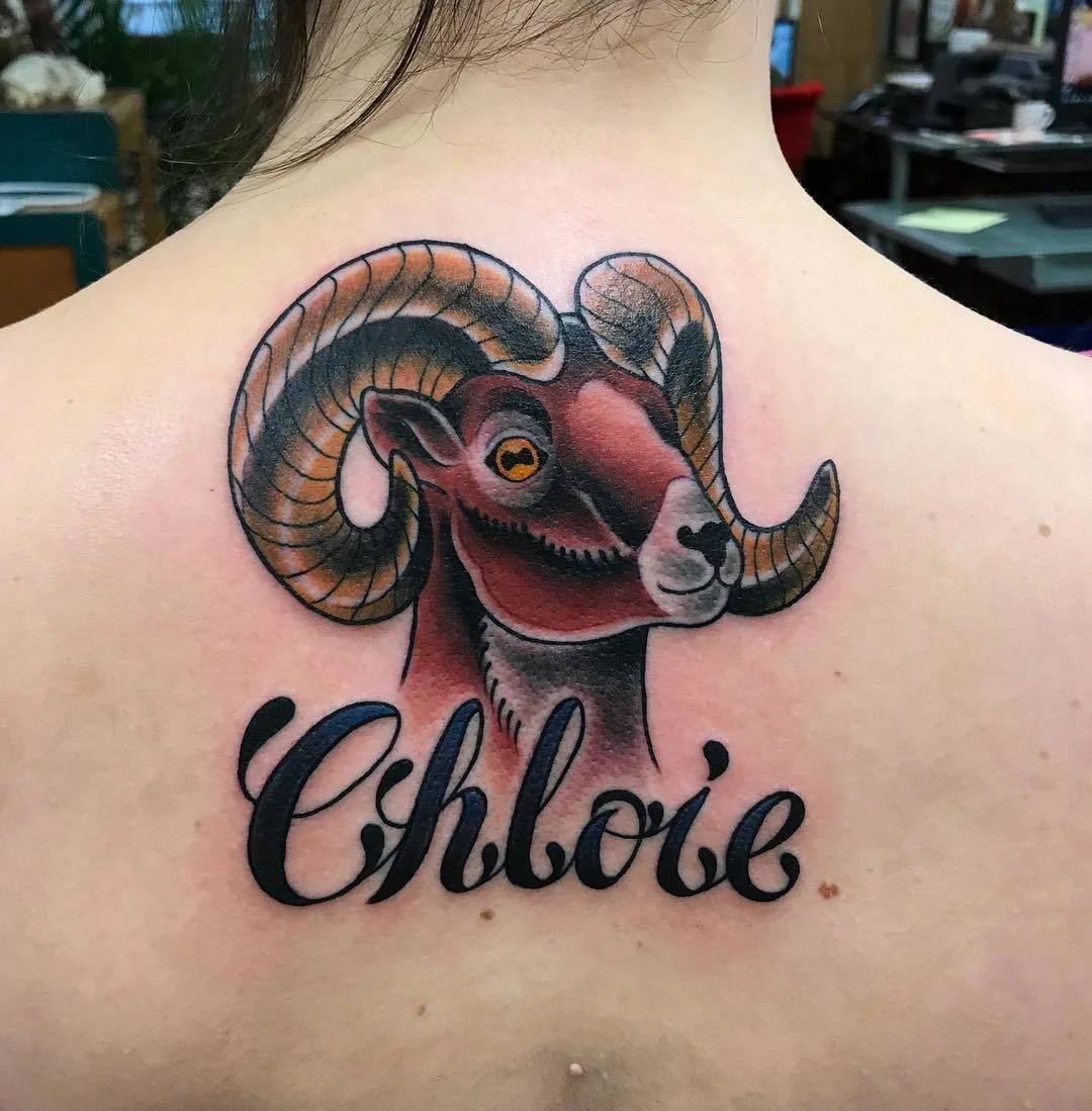 Neotraditional Zodiac Tattoo