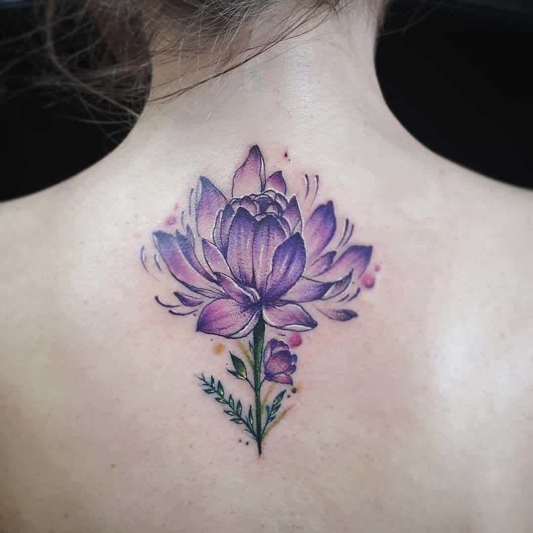 Purple Flower Tattoo