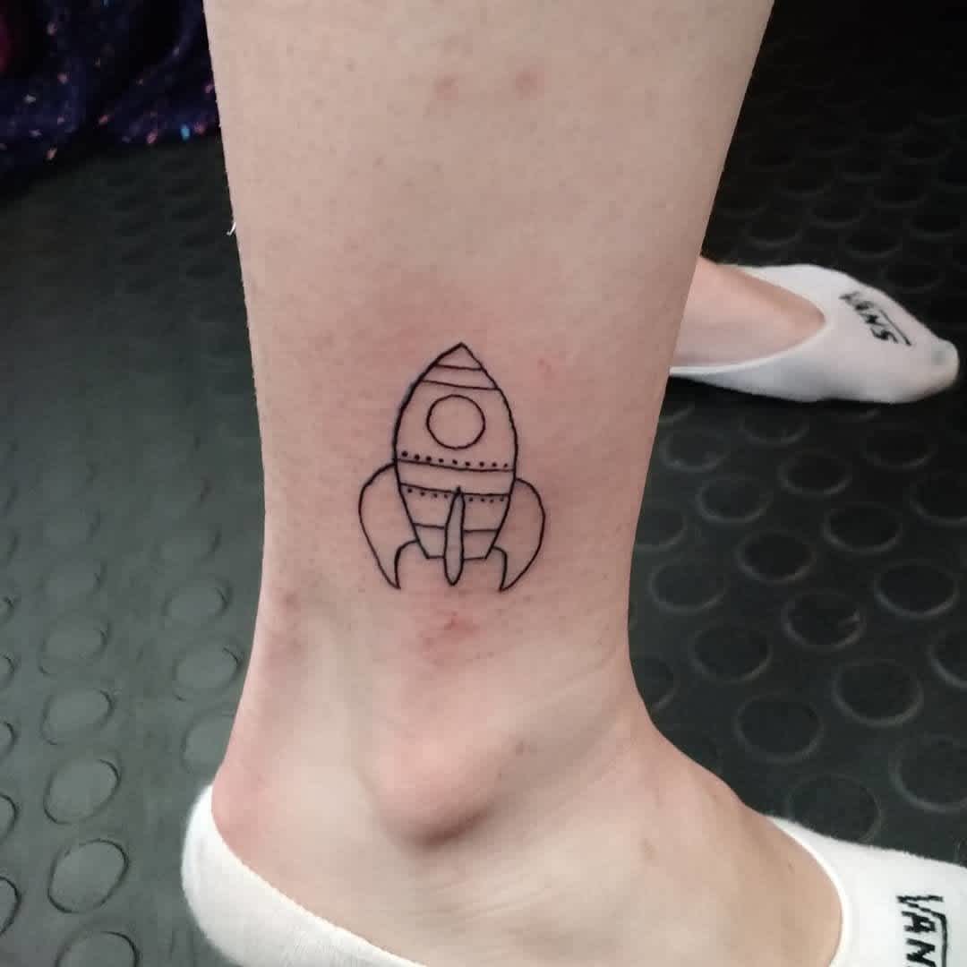 Rocket Ship First Tattoo