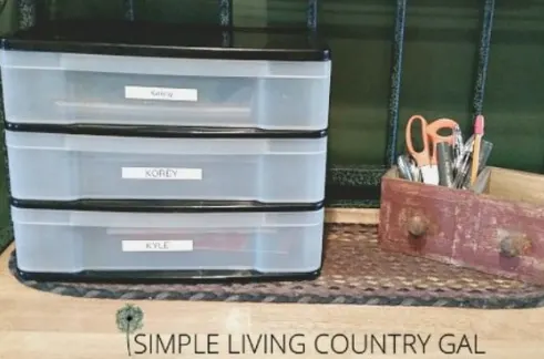 Separate School Stuff by Drawers