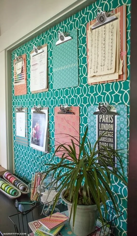 Set up a DIY Designer Clipboard Station
