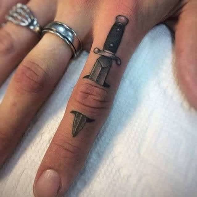 Dagger Small Hand Tattoo Dagger Small Hand Tattoo