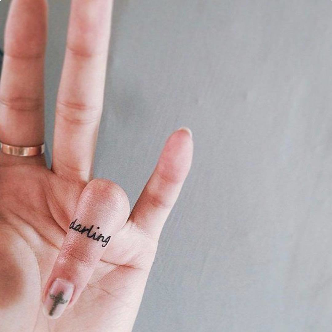 "Darling" Small Hand Tattoo