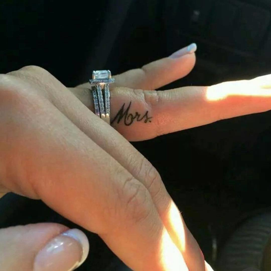 "Mrs." Small Hand Tattoo