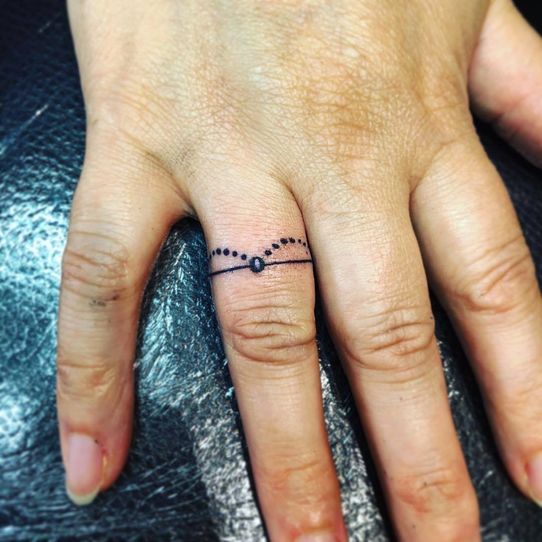 Ring Small Hand Tattoo