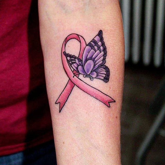Breast Cancer Butterfly Tattoo Tattoos I Love Tattoos Spouse within  dimensions 1277 X 1268  Tattoo Designs for Women