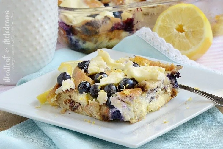 Lemon Blueberry Bagel Breakfast Casserole