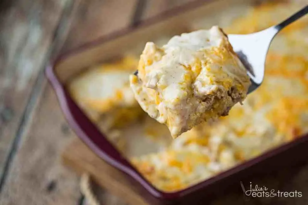 Biscuits and Gravy Overnight Breakfast Casserole