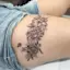 Thigh Vintage Flower Tattoo-placeholder