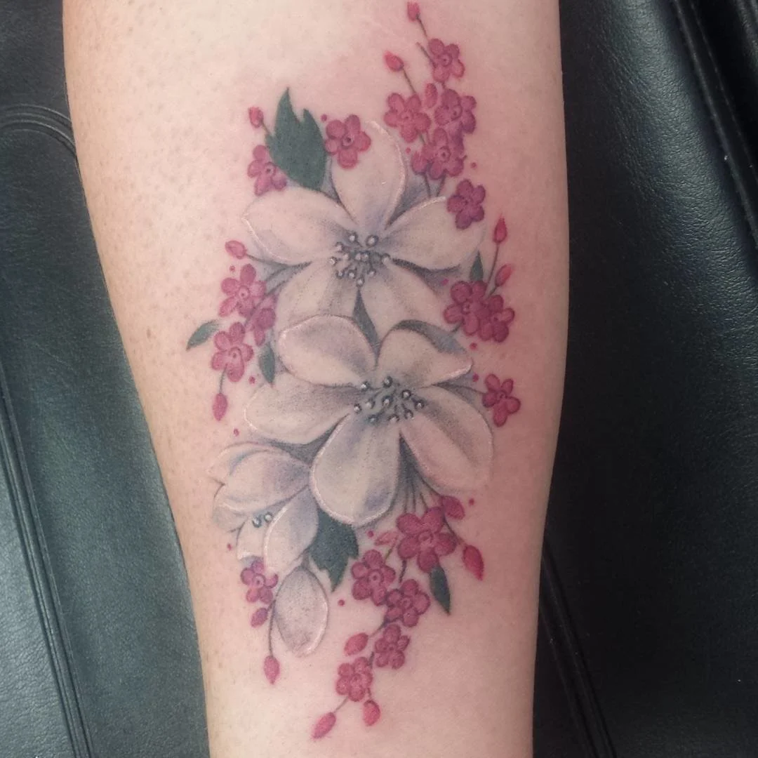 Blossoms Vintage Flower Tattoo