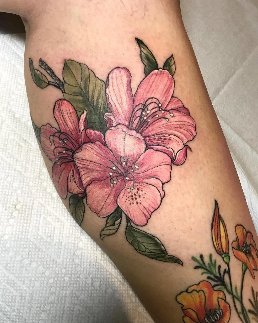Clematis Vintage Flower Tattoo