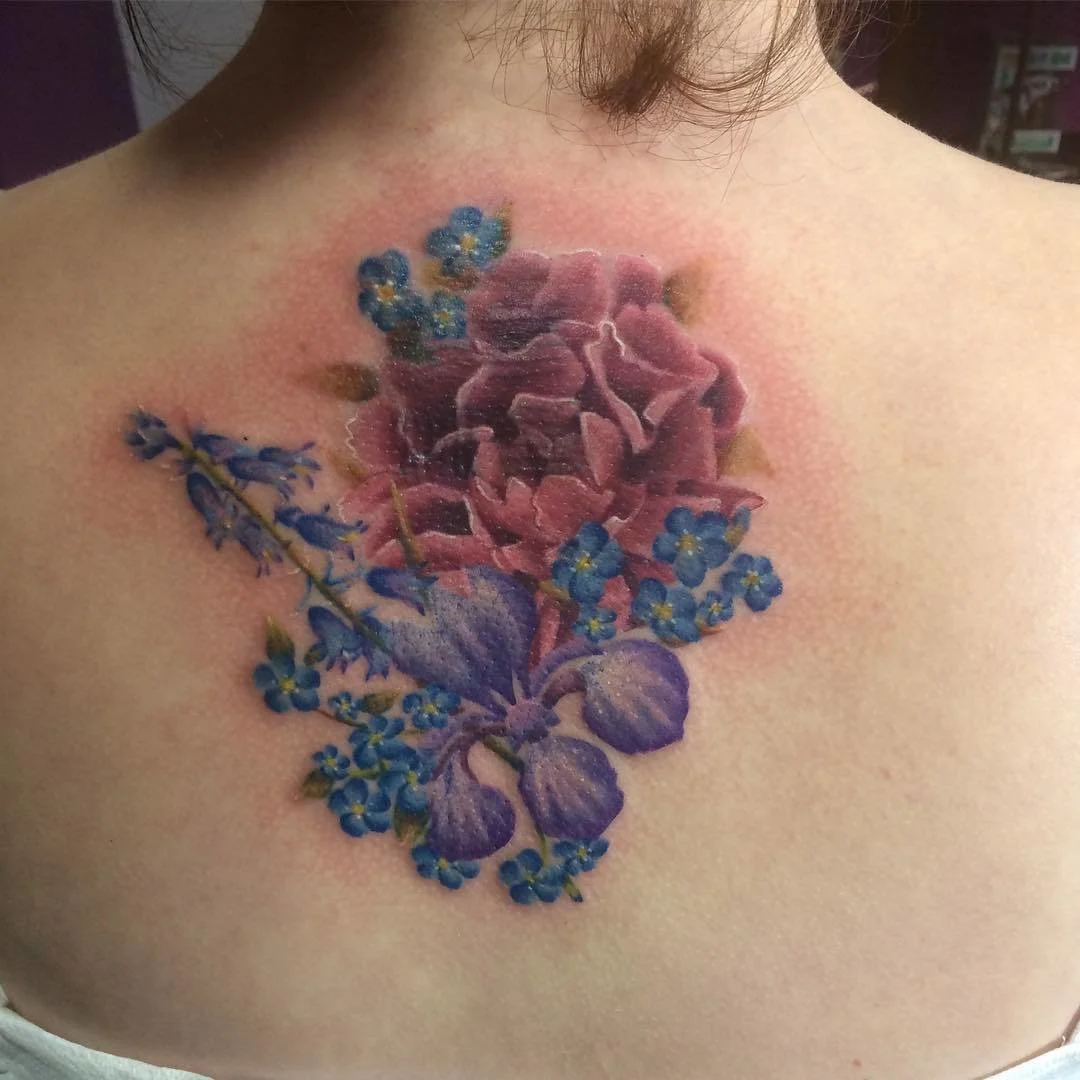 Variety Vintage Flower Tattoo