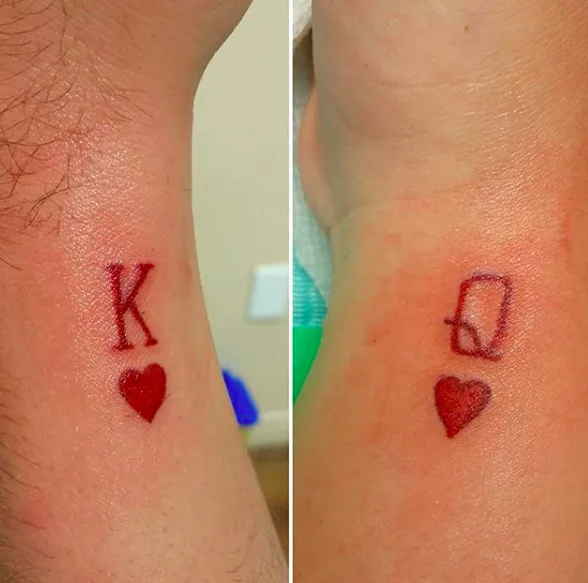 King & Queen Couples' Tattoo