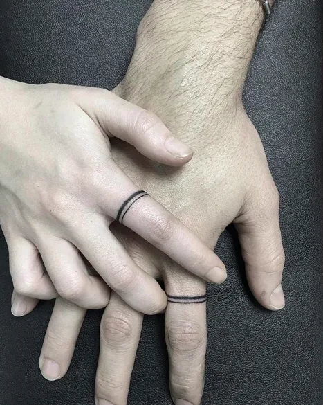 Minimalist Couples' Tattoo