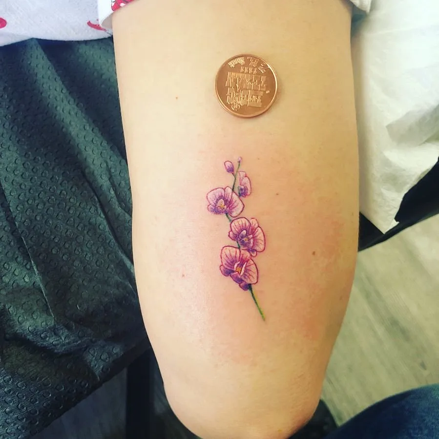 Orchid Small Arm Tattoo