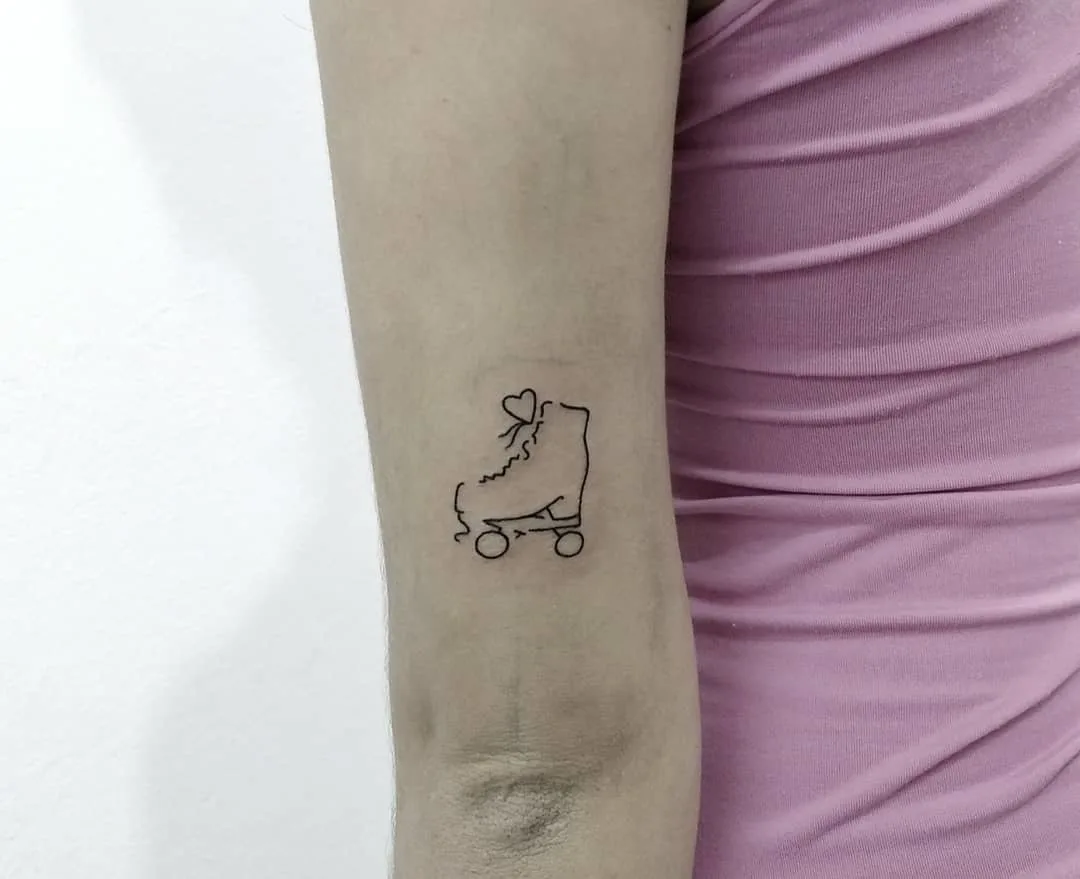 ROLLER SKATE SMALL ARM TATTOO