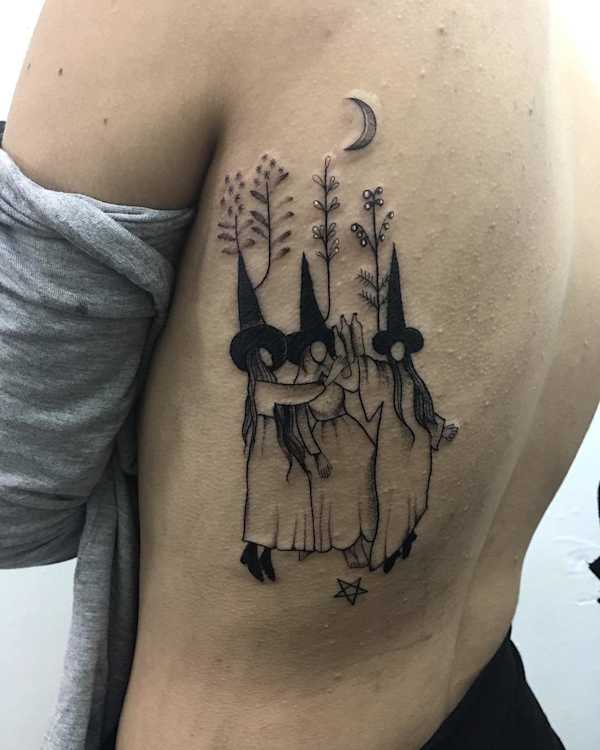 30 Wonderfully Witchy Tattoos